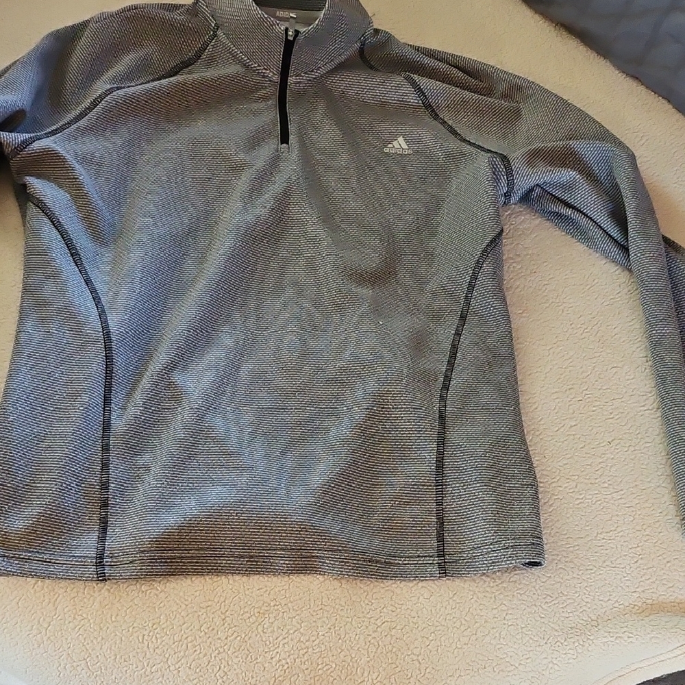 Adidas Gray Quarter-Zip Pullover